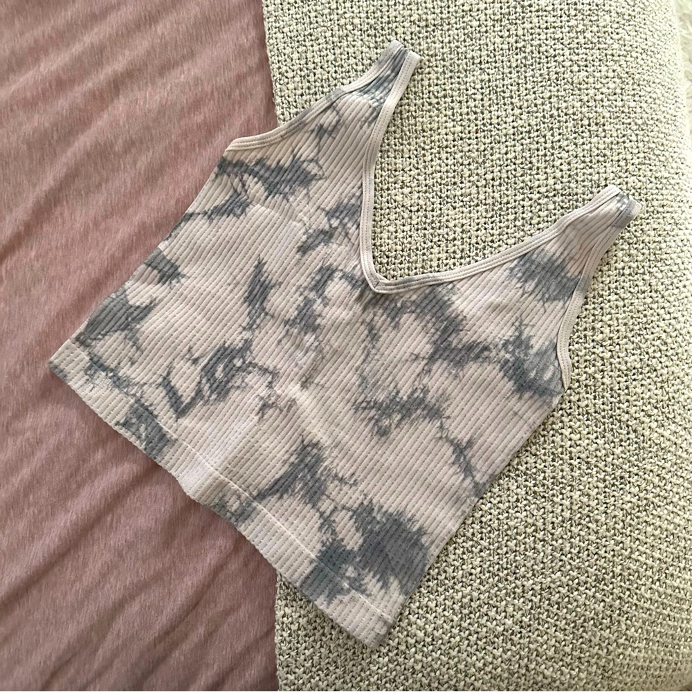 Seamless Ribbed Marble Tank — S